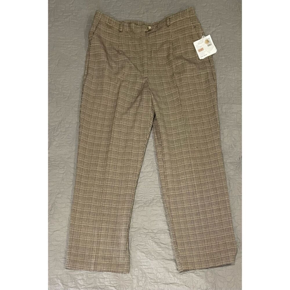 Sag Harbor Women’s 12P Petite Brown Striped Dress Pants New